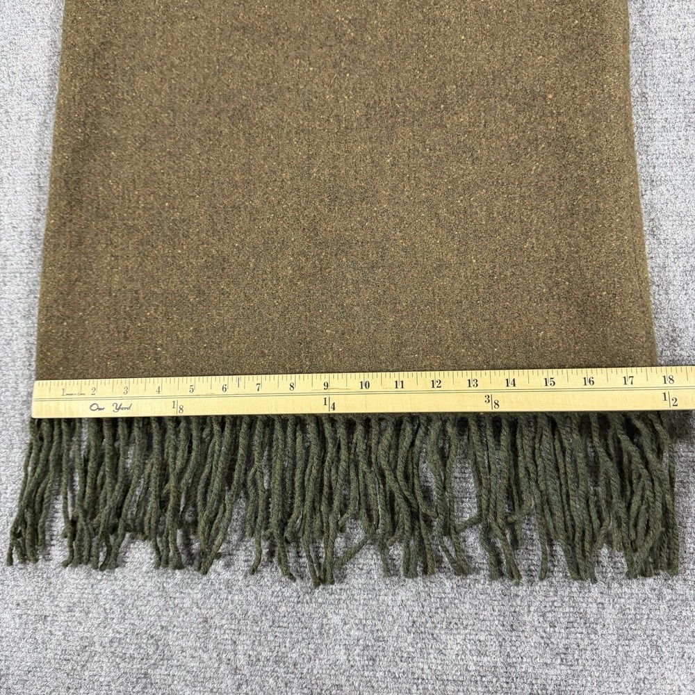 Ralph Lauren Black Label Skirt Womens 6 Olive Wool Cashmere Tweed Green Fringe - Picture 5 of 6